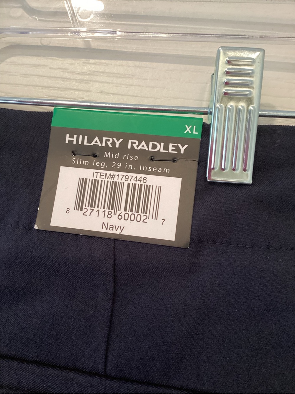 Hilary Radley Navy Slim Leg Pants XL BNWT - Picture 4 of 4
